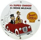 VINTAGE SHELL GASOLINE PORCELAIN SIGN GAS STATION PUMP PLATE MOTOR OIL SERVICE