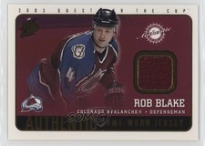 2002 Pacific Quest for the Cup Authentic Game-Worn Jerseys Rob Blake #4 HOF 8sr