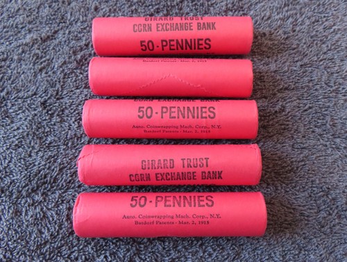 1963 **Original Bank Wrapped ** Uncirculated Lincoln Cent Roll - OBW Penny's