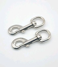 Set of 2 Scuba Marine Dog Flag Fishing Stainless Steel Swivel Bolt Snap 3-3/8"