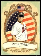 David Wright 2009 Topps Allen & Ginter #NP22 National Pride Mets Baseball Card