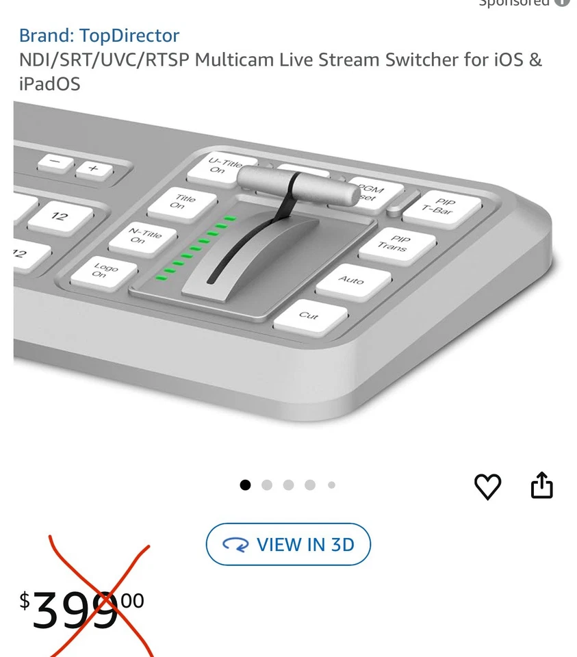 NEW TopDirector Multicam Live Stream Switcher For iOS/iPad NDI/SRT/UVC/RTSP - Image 3 of 3