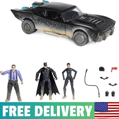 The Batman Movie Ultimate Batman Set | Exclusive 4'' Figures & Batmobile,
