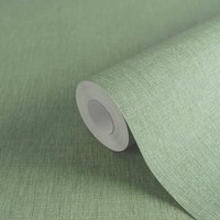 Unitapete In Textiloptik Mit Struktur – GrüN
