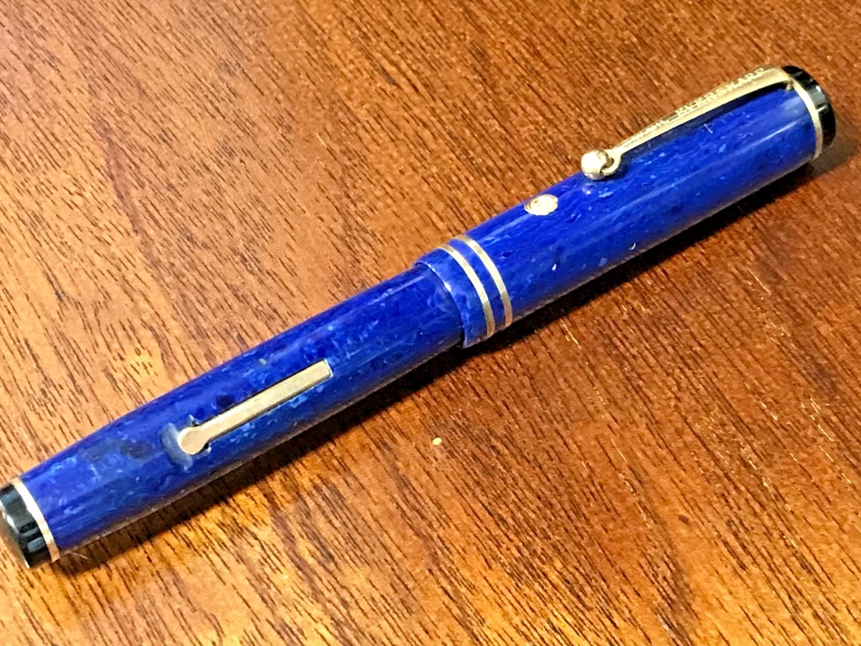 WAHL EVERSHARP PERSONAL POINT FOUNTAIN PEN In LAPIS BLUE w/ 14K NIB ~AS-IS Parts - Image 3 of 4