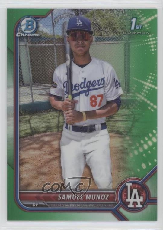 2022 Bowman Chrome Prospects Green Refractor 53/99 Samuel Munoz #BCP-161 ya6