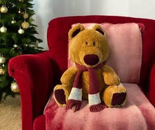 Vintage 1985 Dakin Nature Babies Brown E. Bear Scarf Stuffed Animal Toy Korea