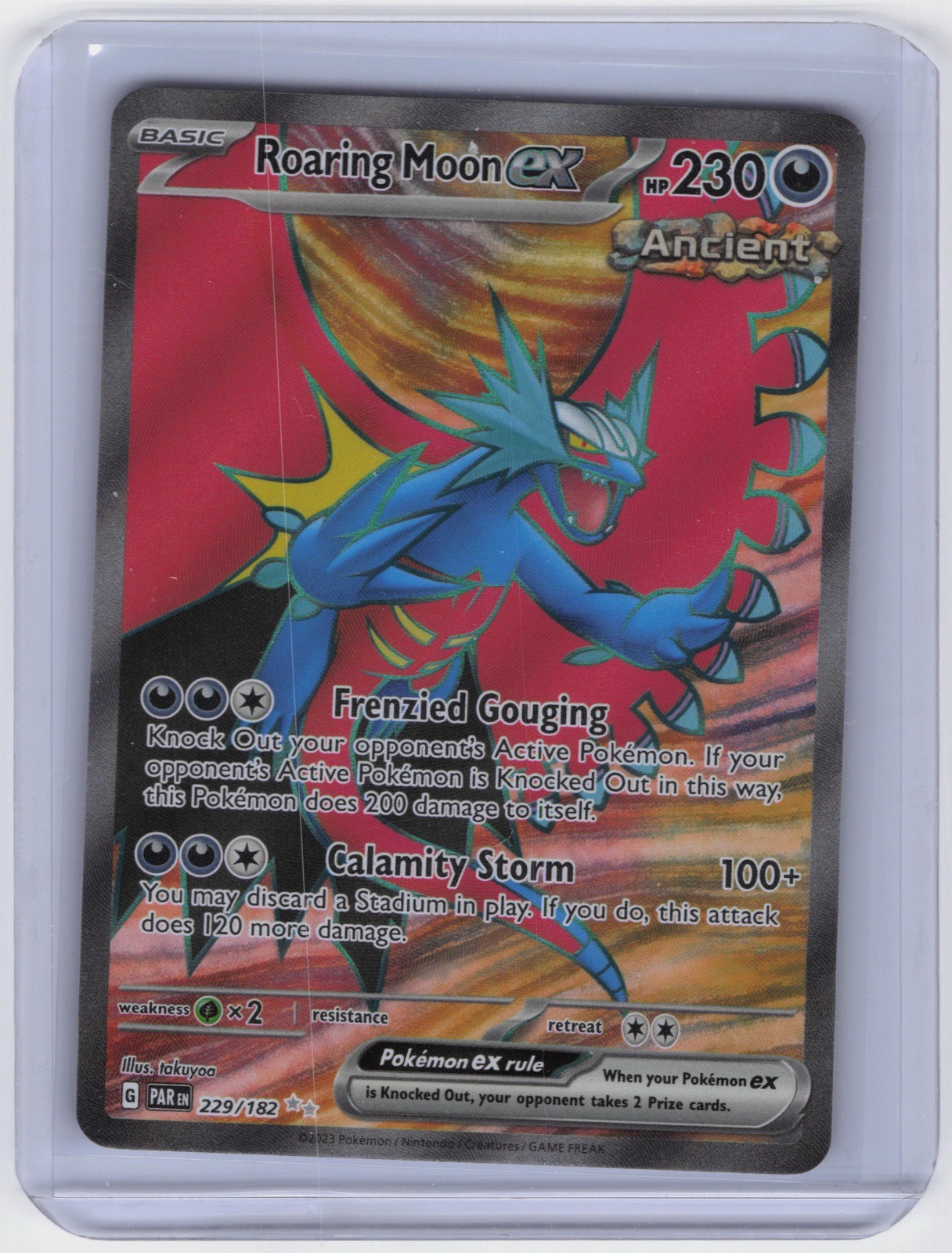 Roaring Moon ex Ultra Rare SV04: Paradox Rift 229/182 NM
