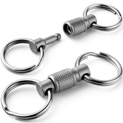 Titanium Quick Release Swivel Keychain, Pull Apart Detachable Keychain Heavy ...