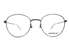 Montblanc Eyeglasses Frames MB0085OK 001 Gunmetal Round Wire Rim 51-20-145