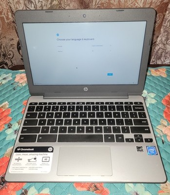 11.6'' HD HP CHROMEBOOK 11-V010WM Reset & Works Great With Charger *Used*