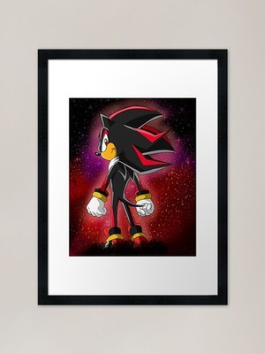 Shadow The Hedgehog 1 gerahmtes Kunstwerk Pr gerahmt Wandbild Poster Leinwanddruck Bild