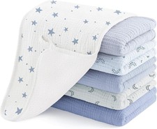Muslin Burp Cloths, Soft Baby Burping Cloths for Unisex Boys and Girls, Newborn