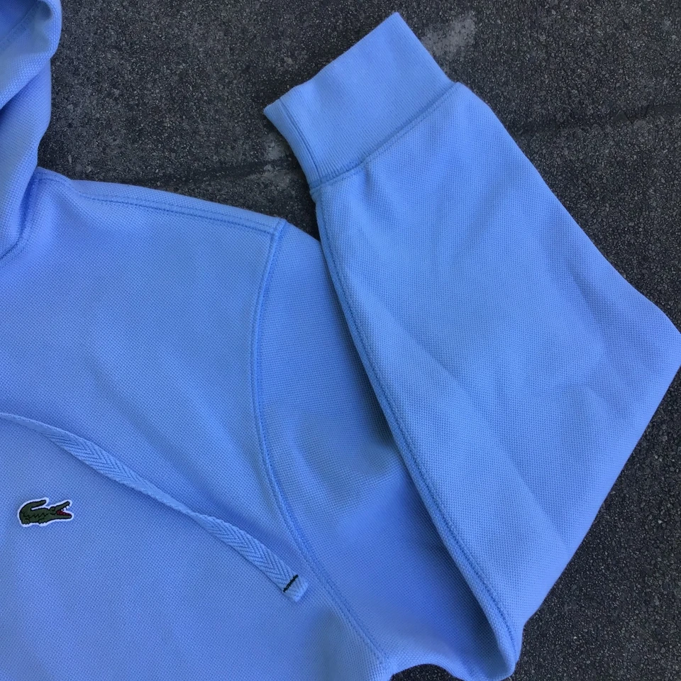 Conjunto de sudadera con capucha suéter (42) y pantalones deportivos Lacoste para mujer (42) azul Foto 4 de 4