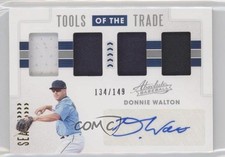 2020 Absolute Tools of the Trade 4 Swatch Signatures /149 Donnie Walton Auto 1a3