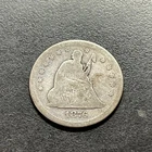1876 S 25c UNITED STATES SEATED LIBERTY SILVER QUARTER KM# A98