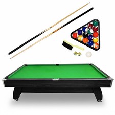 Billardtisch Pool Tisch Schwarz 8FT – Stabiler Billard Tisch Set THUNDER ®
