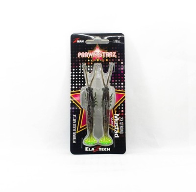 Zman Soft Köder PrawnstarZ 3 Zoll 2/Pack Rootbeer Chartreuse (2718)