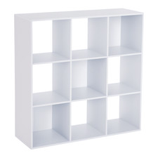 HOMCOM 9 Cube Storage Unit Cabinet Bookcase Display Shelves, White