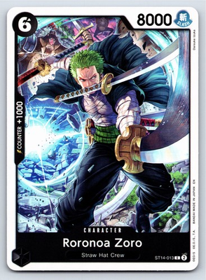 #ad One Piece ST14 013 Roronoa Zoro C US Seller $0.99