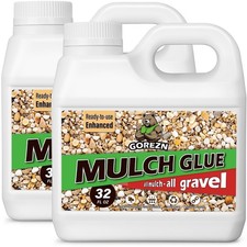 Mulch Glue for Landscaping, 64 OZ Rock Glue for Pea Gravel, Pebbles, Wood and...