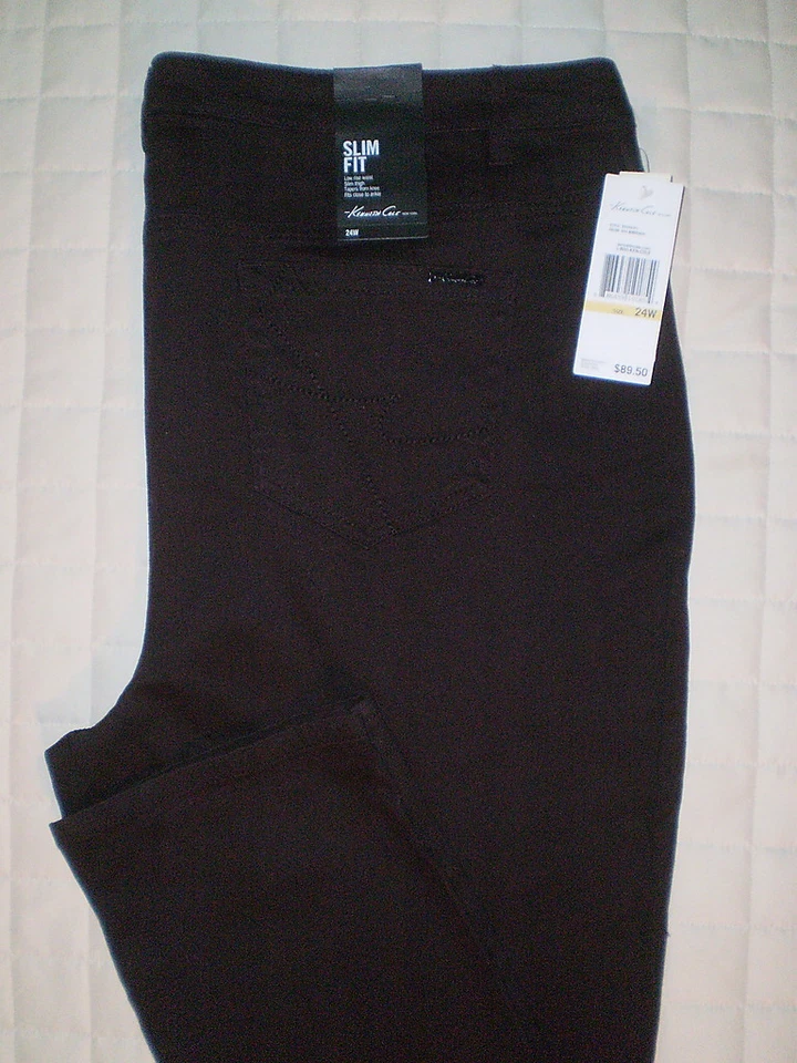 Kenneth Cole Slim Fit Low Tapered Stretch Womens Jeans Size 24W | L31.5 New $89 - Image 4 of 4