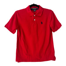 U.S Polo Assn Red Pony Logo Short Sleeve Boys School Shirt Size 14/16