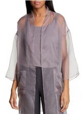 Eileen Fisher Plus Size 1X Lavender Silk Kimo...