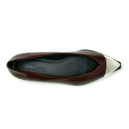 NUEVO ASOS DESIGN Calce Ancho Logan Puntas Ballet Planos en Rojo Mujer Talla 5 EE. UU. 3 Reino Unido - Imagen 3 de 8
