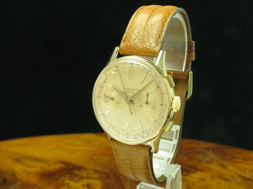 Chronographe Suisse 18kt Oro Rosso Carica Manuale Orologio da Uomo/Calibro 51 - Picture 2 of 9