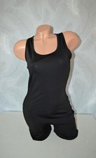 *NEU* Racerback Badeanzug Catsuit Body mit viel BEIN in schwarz, Gr. 40 42