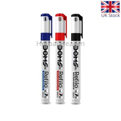 Nachfüllbarer Markerstift für Whiteboard Glasfliesen OHP Glas Schreibtisch Flex 3 Farbtöne