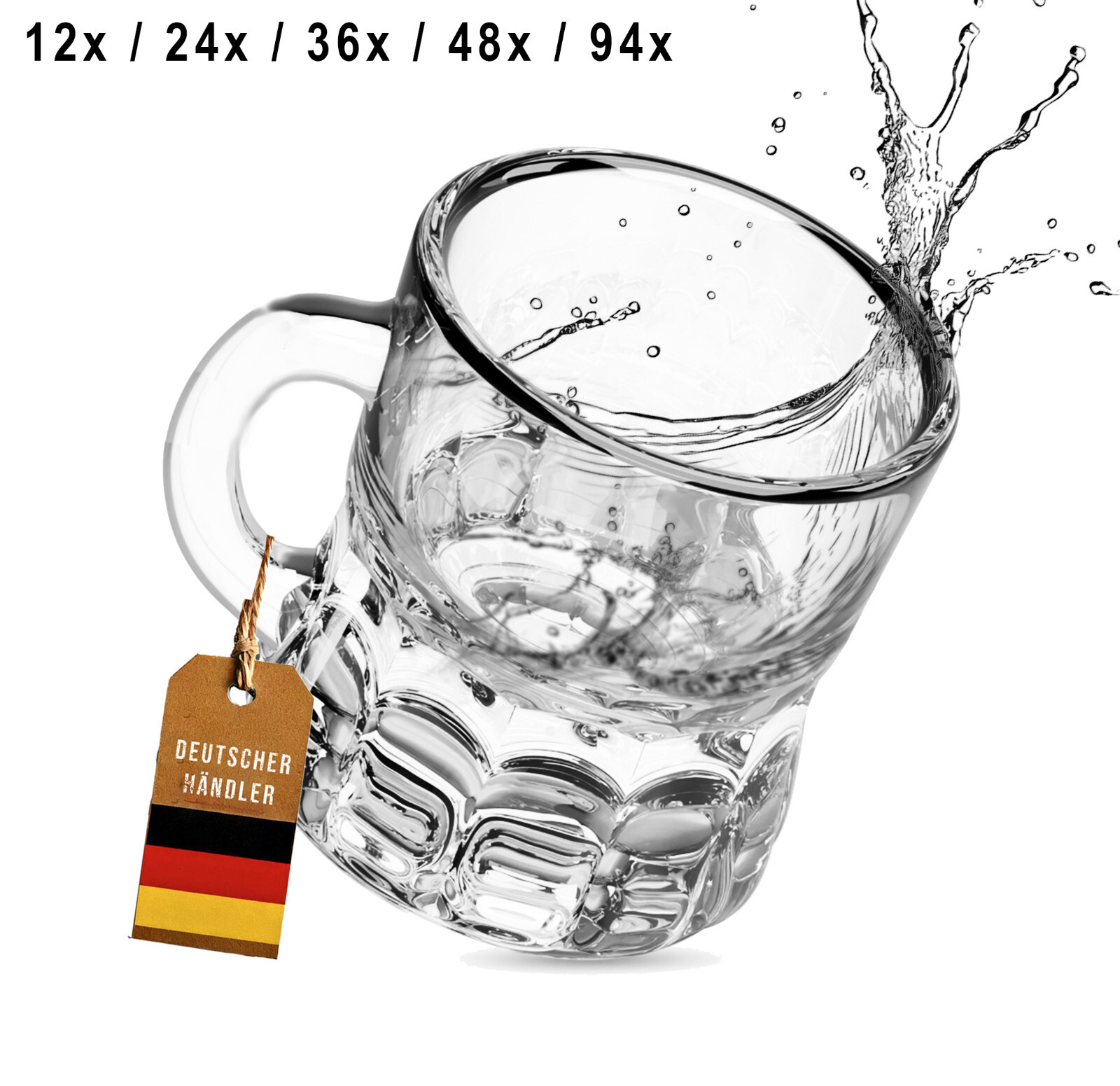 Schnapsglas 2cl Stamper Schnapskrug mit Henkel Party JGA , Stamper, 12,24,48,72