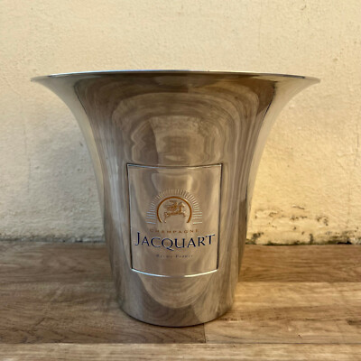 Vintage French Champagne Bucket Jacquart Ice Cooler Aluminum Metal 24072226