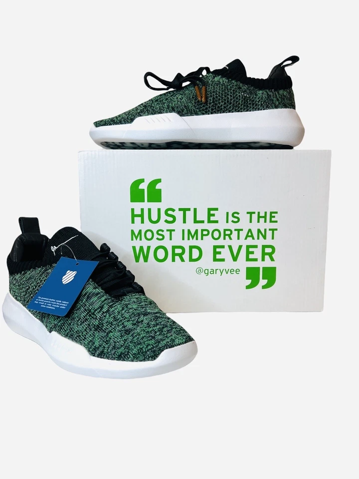 Zapatilla deportiva Gary Vee tejida Icon K-Swiss GEN-K negra/verde para mujer talla 6,5 nueva con etiquetas Foto 2 de 4