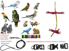 Pettorina pappagalli GIALLA FUXIA elastica collo 3MM DA COCORITE AD AMAZZONE