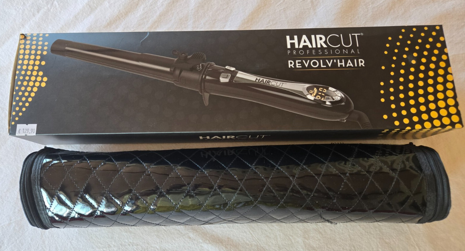 Lisseur bouclant rotatif Haircut Revolv'hair noir pour coiffage 2-en-1