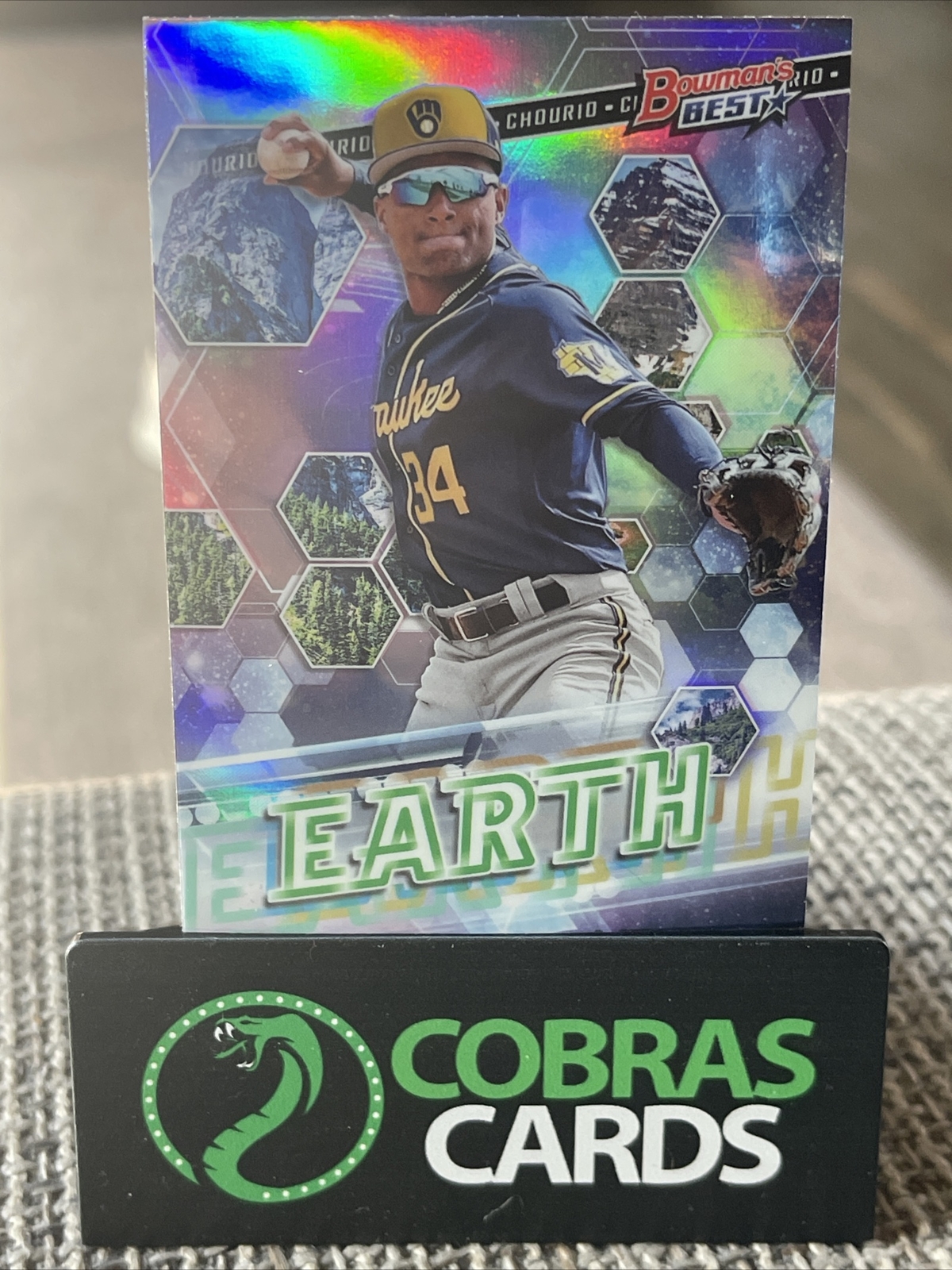 2022 Bowman's Best Elements of Excellence Earth EE-14 Jackson Chourio Brewers
