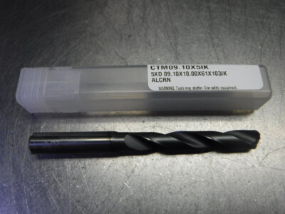 CTMI 9.10mm Coolant Thru Carbide Drill 5xd 09.10x10.00x61x103IK ALCRN (LOC1768B)