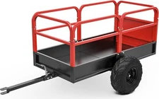 Yard Garden Trailer Pull Behind Trailer 1500lbs ATV Trailer Dump Cart Tow Behind