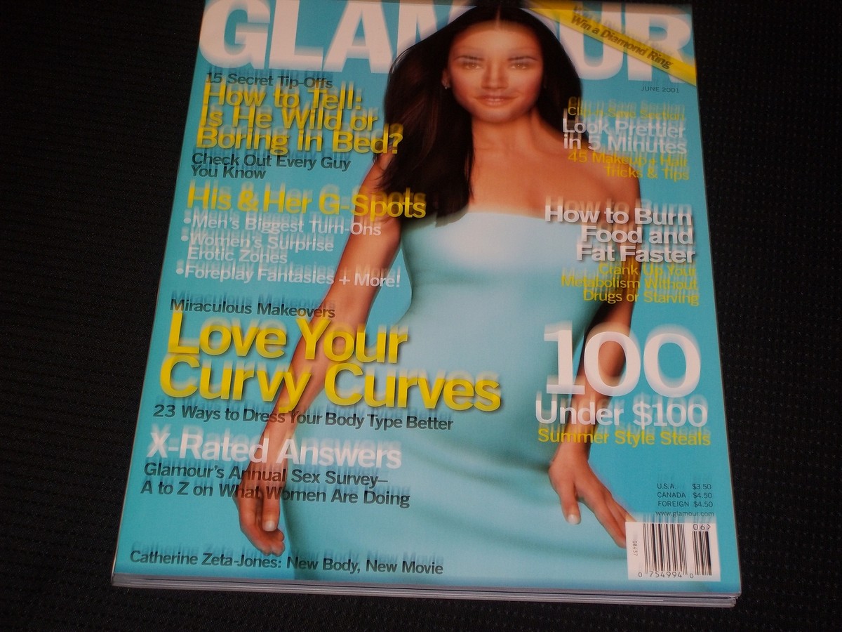 2001 JUNE GLAMOUR MAGAZINE - CATHERINE ZETA-JONES - FASHION SUPER