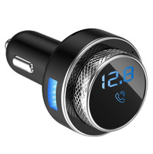 Car Bluetooth FM Transmitter Cigarette Lighter Adapter Dual USB Wireless Charger