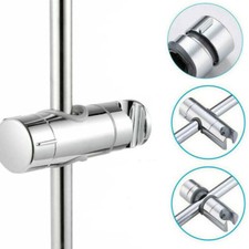 Chrome Shower Rail Head Slider Holder Universal Bracket Adjustable 18-25mm UK
