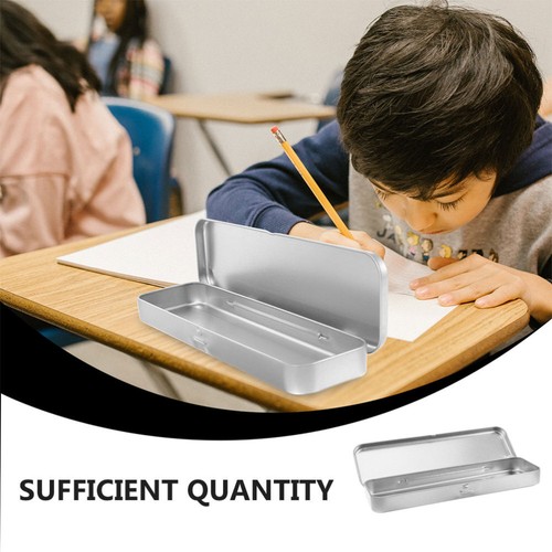 5 Pieces Federmäppchen Aus Weißblech Stiftebox Metall Student - Bild 7 von 12