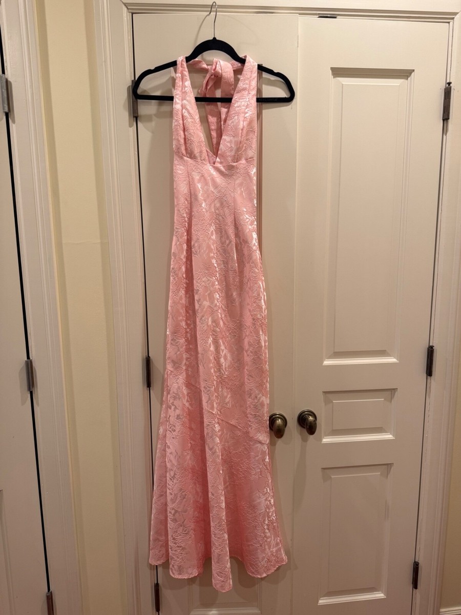 Babyboo Josephine Maxi Halter Dress Pink Size XS | eBay