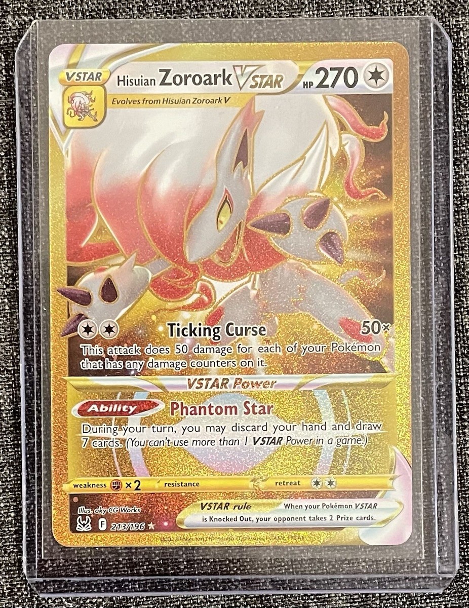 POKEMON LOST ORIGIN HISUIAN ZOROARK VSTAR GOLD SECRET FULL ART NM