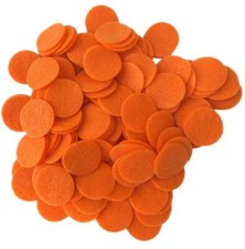 Orange Craft Felt Circles 1 Inch - 100pc