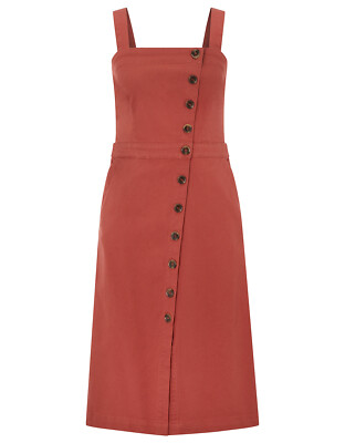 denim dungaree dress midi