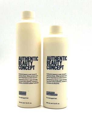Authentic Beauty Concept Replenish Cleanser 10.1 oz & Conditioner 8.4 oz/Damaged