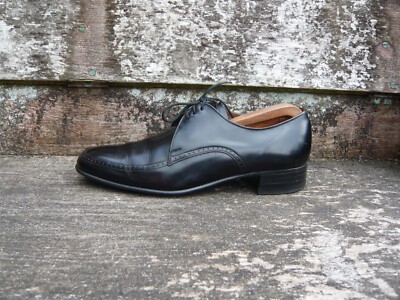 JOSEPH CHEANEY BROGUES SCHUHE VINTAGE SCHWARZ LEDER UK8 HERREN CHELMER HERVORRAGENDER ZUSTAND
